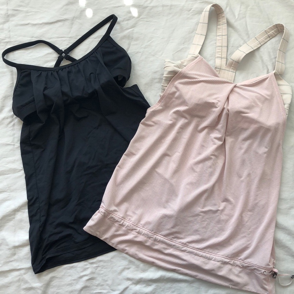 Black is Trina Turk and Pink is Lululemon.